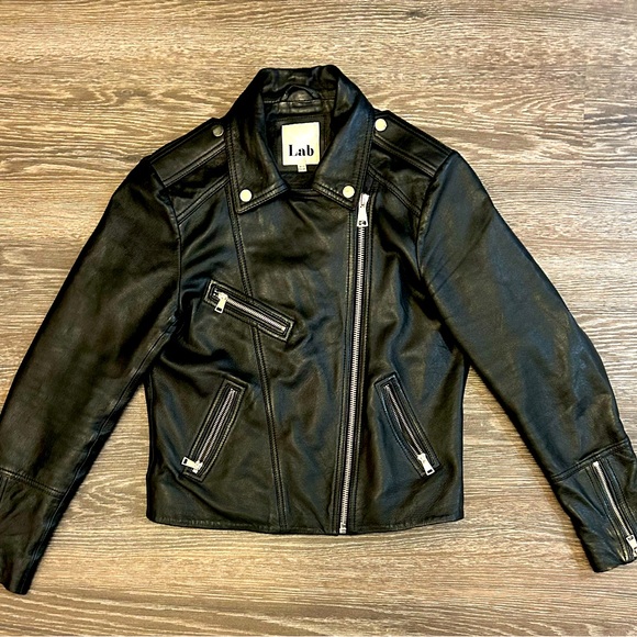 Lab London Genuine Lamb Leather biker jacket - Picture 6 of 8
